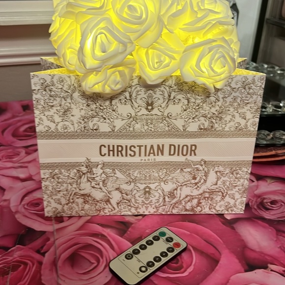 GlammitCreations Light Up Rose Arrangement in Dior Holiday Shopping Bag - Picture 11 of 12